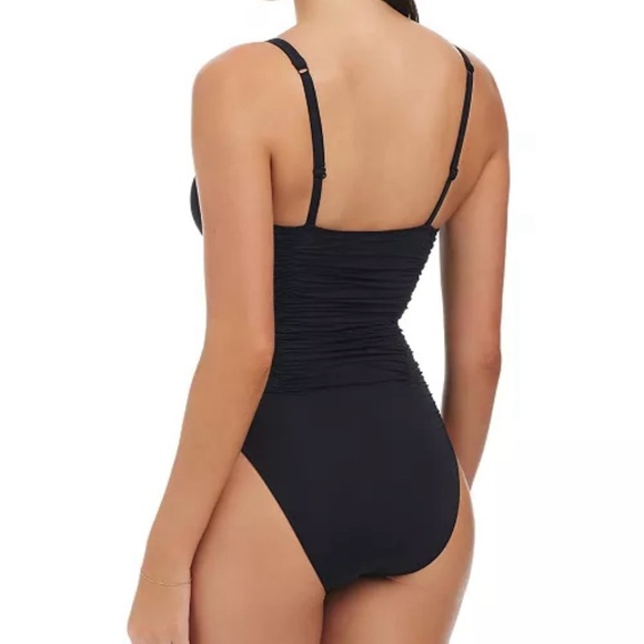 NWT Sanctuary Women's Beach Goddess Excess Shirred Mio One-Piece Swimsuit Medium - Picture 2 of 5